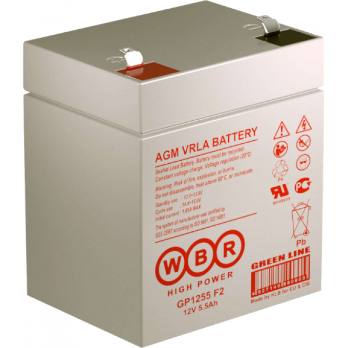 GP 1255 Аккумуляторная батарея WBR 1,62 70x107x90 GP-1255