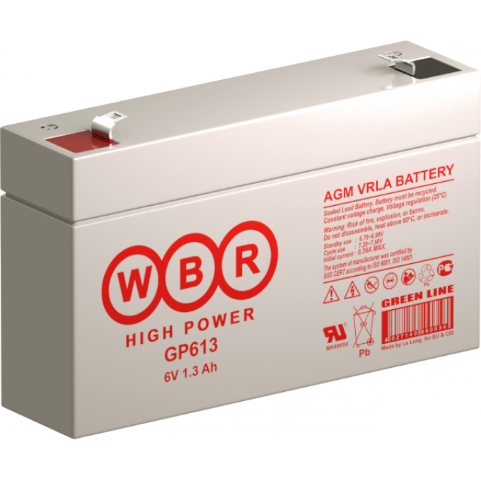 GP 613 Аккумуляторная батарея WBR 0.3 25x57x97 GP-613