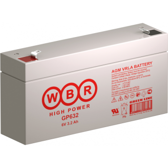 GP 632 Аккумуляторная батарея WBR 0.67 34x59x134