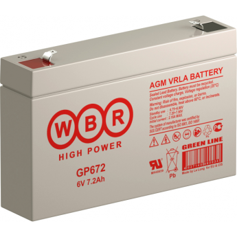 GP 672 Аккумуляторная батарея WBR 1,2 34x100x151