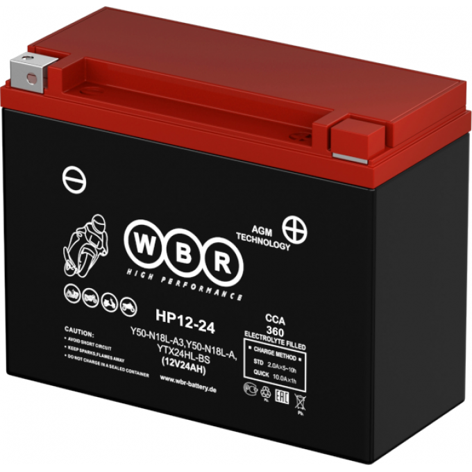 HP 12-24 Аккумуляторная батарея WBR 7.5 ABS (акрило-бутадиено-стирол) HP-12-24