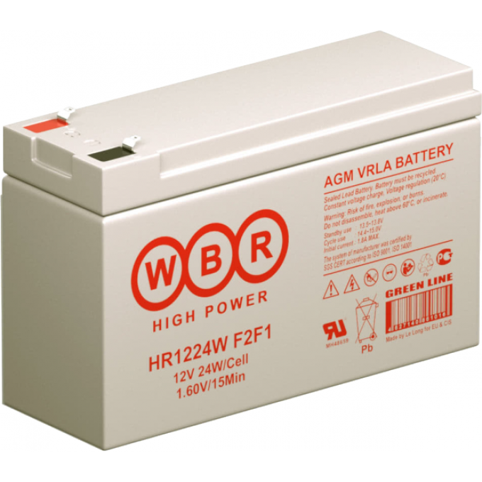 HR 1224W Аккумуляторная батарея WBR 51x101x151 6,64 HR-1224W