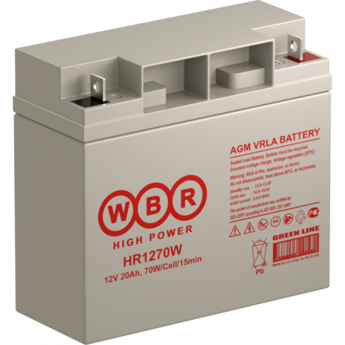 HR 1270W Аккумуляторная батарея WBR 5,6 76x167x181 HR-1270W