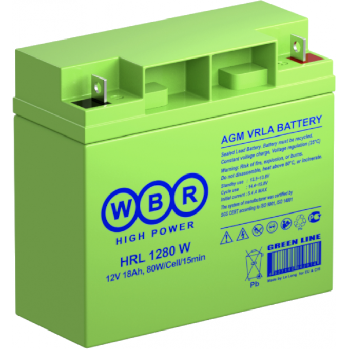 HRL 1280W Аккумуляторная батарея WBR 5,67 76x167x181 HRL-1280W