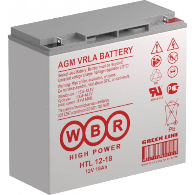 HTL 12-18 Аккумуляторная батарея WBR 5,5 77x167x181 HTL-12-18