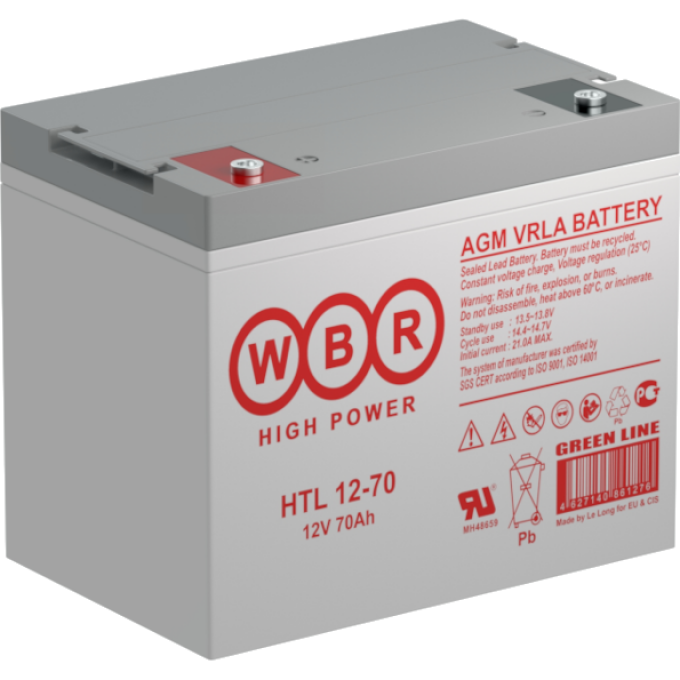 HTL 12-70 Аккумуляторная батарея WBR 22,5 168x215x260 HTL-12-70