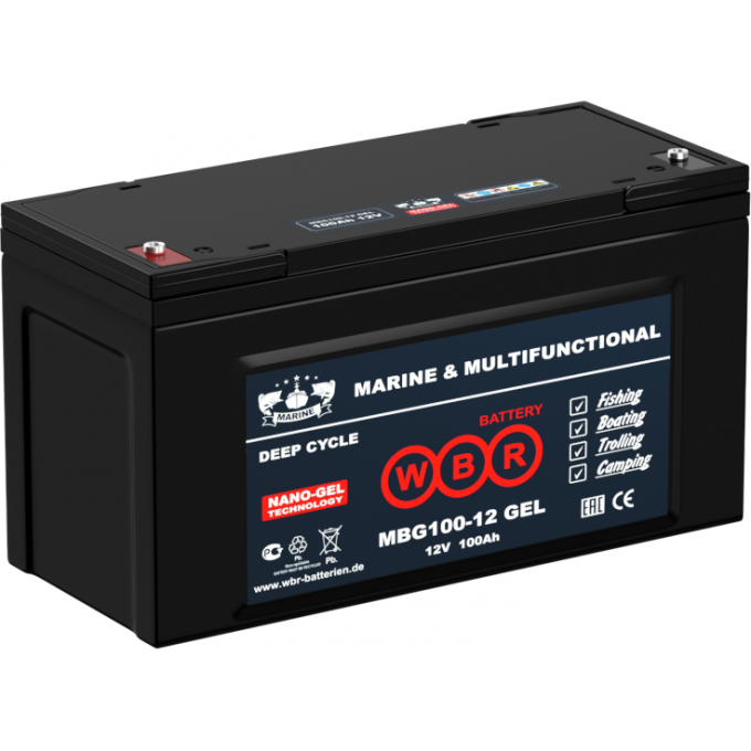MBG 100-12 Аккумуляторная батарея WBR 34 ABS (акрило-бутадиено-стирол) MBG-100-12