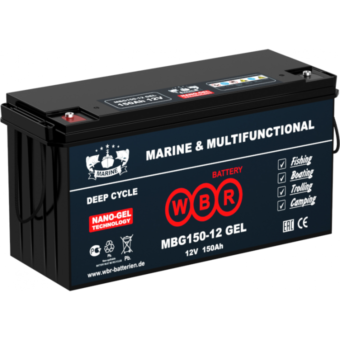 MBG 150-12 Аккумуляторная батарея WBR 45,8 ABS (акрило-бутадиено-стирол) MBG-150-12