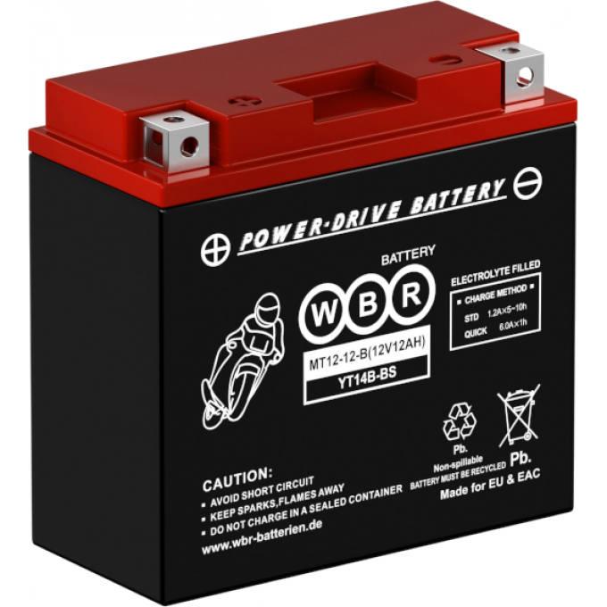 MT 12-12-B Аккумуляторная батарея WBR 4,16 ABS (акрило-бутадиен-стирол) MT-12-12-B