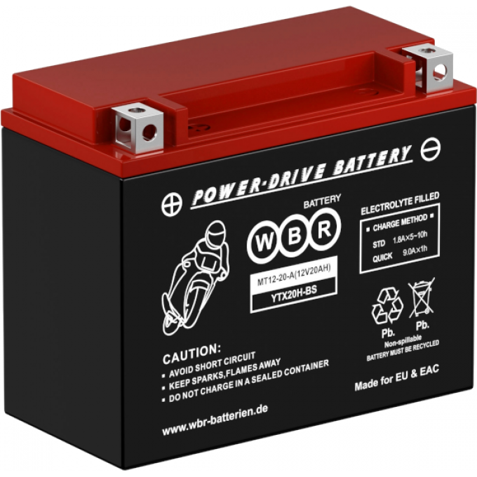 MT 12-20-A Аккумуляторная батарея WBR 6,01 ABS (акрило-бутадиен-стирол) MT-12-20-A