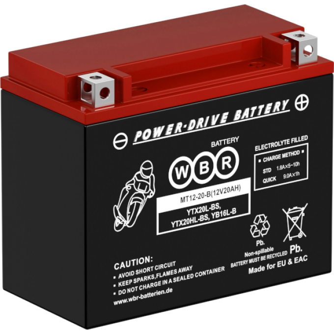 MT 12-20-B Аккумуляторная батарея WBR 5.7 ABS (акрило-бутадиен-стирол) MT-12-20-B