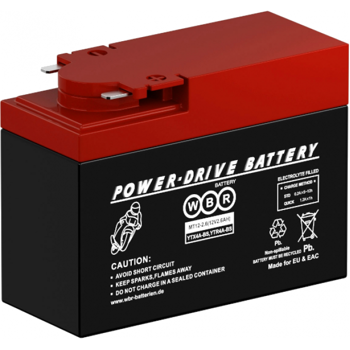 MT 12-2.6 Аккумуляторная батарея WBR 0,96 ABS (акрило-бутадиен-стирол) MT-12-2.6