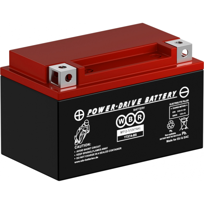 MT 12-7 Аккумуляторная батарея WBR 2,52 ABS (акрило-бутадиен-стирол) MT-12-7