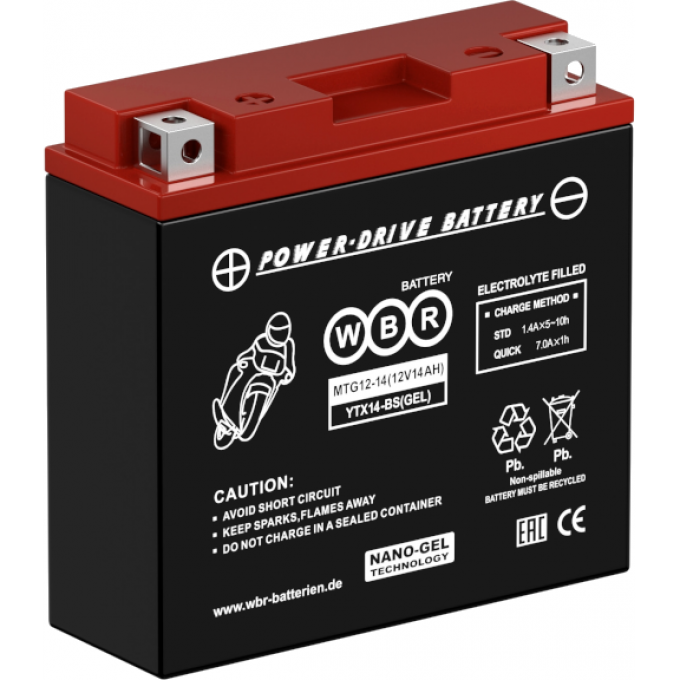 MTG 12-14 Аккумуляторная батарея WBR 4,6 71x146x151 MTG-12-14