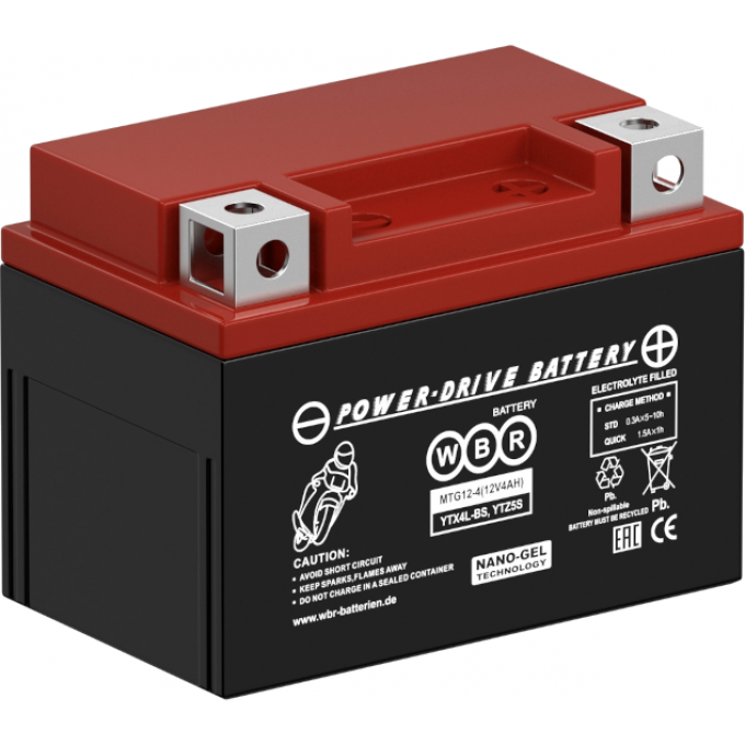 MTG 12-4 Аккумуляторная батарея WBR 1,9 70x86x114 MTG-12-4