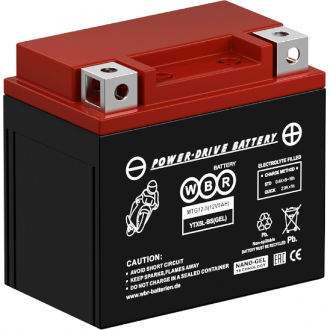 MTG 12-5 Аккумуляторная батарея WBR 2,3 70x106x114 MTG-12-5