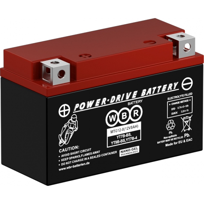 MTG 12-8 Аккумуляторная батарея WBR 2,8 66x95x150 MTG-12-8